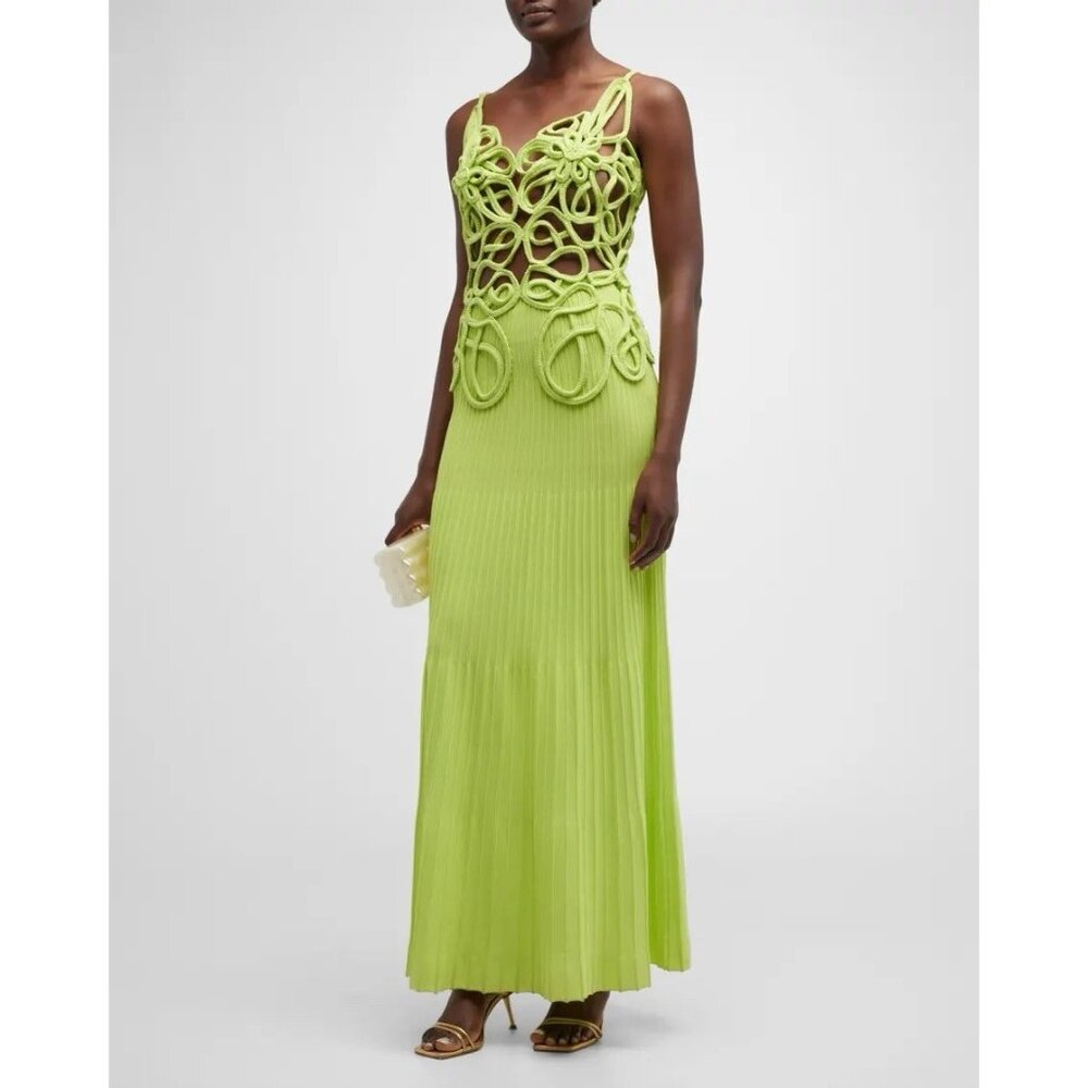 Cult Gaia Nalda Knit Midi Dress in Mantis